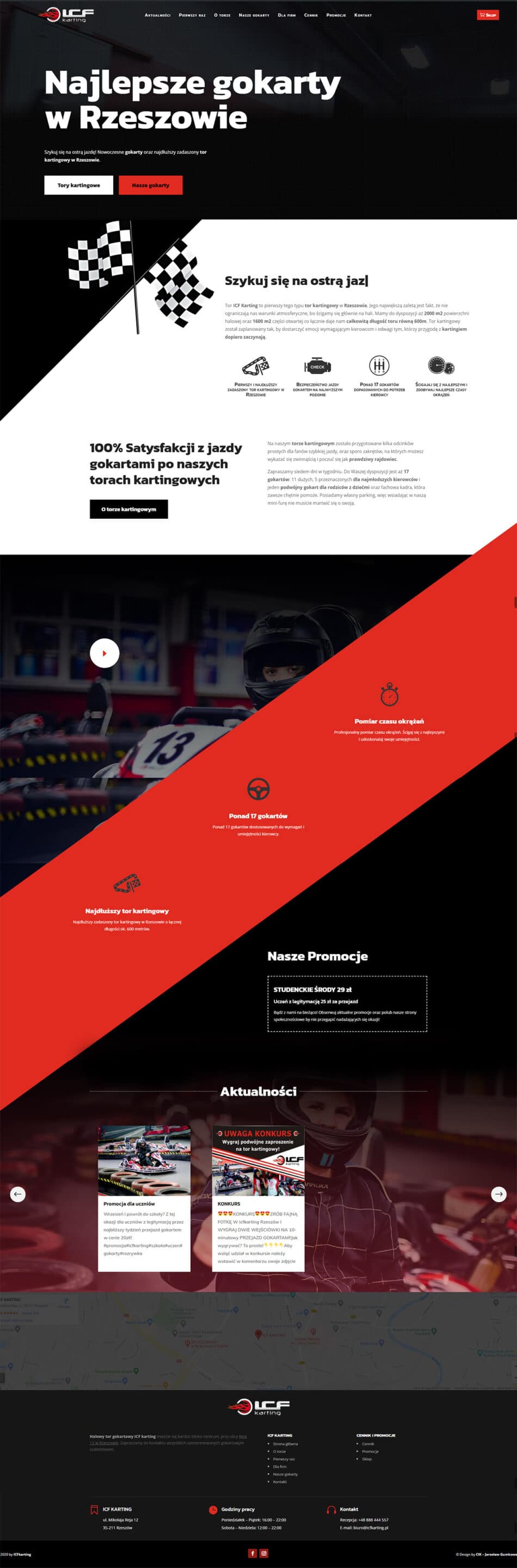 Strona internetowa - Gokarty - Tor kartingowy